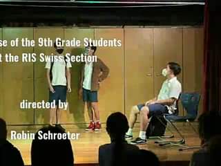 2 weeks ago I had the pleasure of directing this improvised play at the RIS Swis…