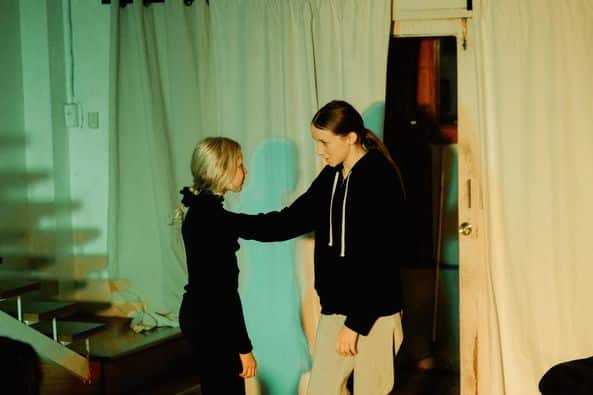 Amelia and Steph conquering Antigone Now! At this moving performance at our show…