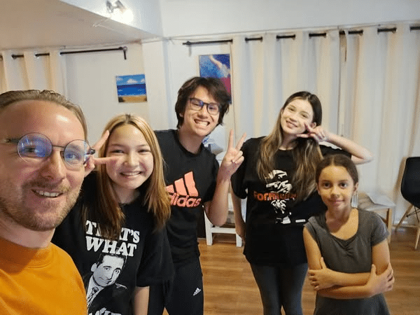Private acting classes in Bangkok at MasterClass Studio with a student and instructor