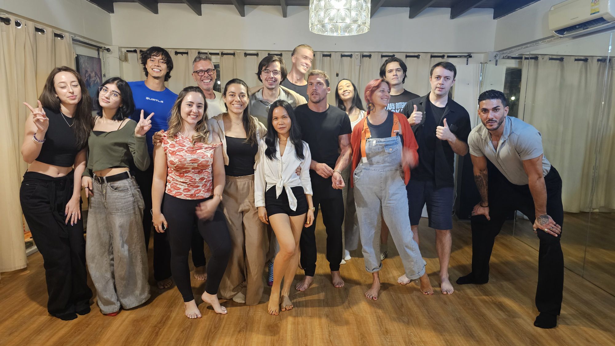 Acting classes for adults in Bangkok at MasterClass Studio with students performing