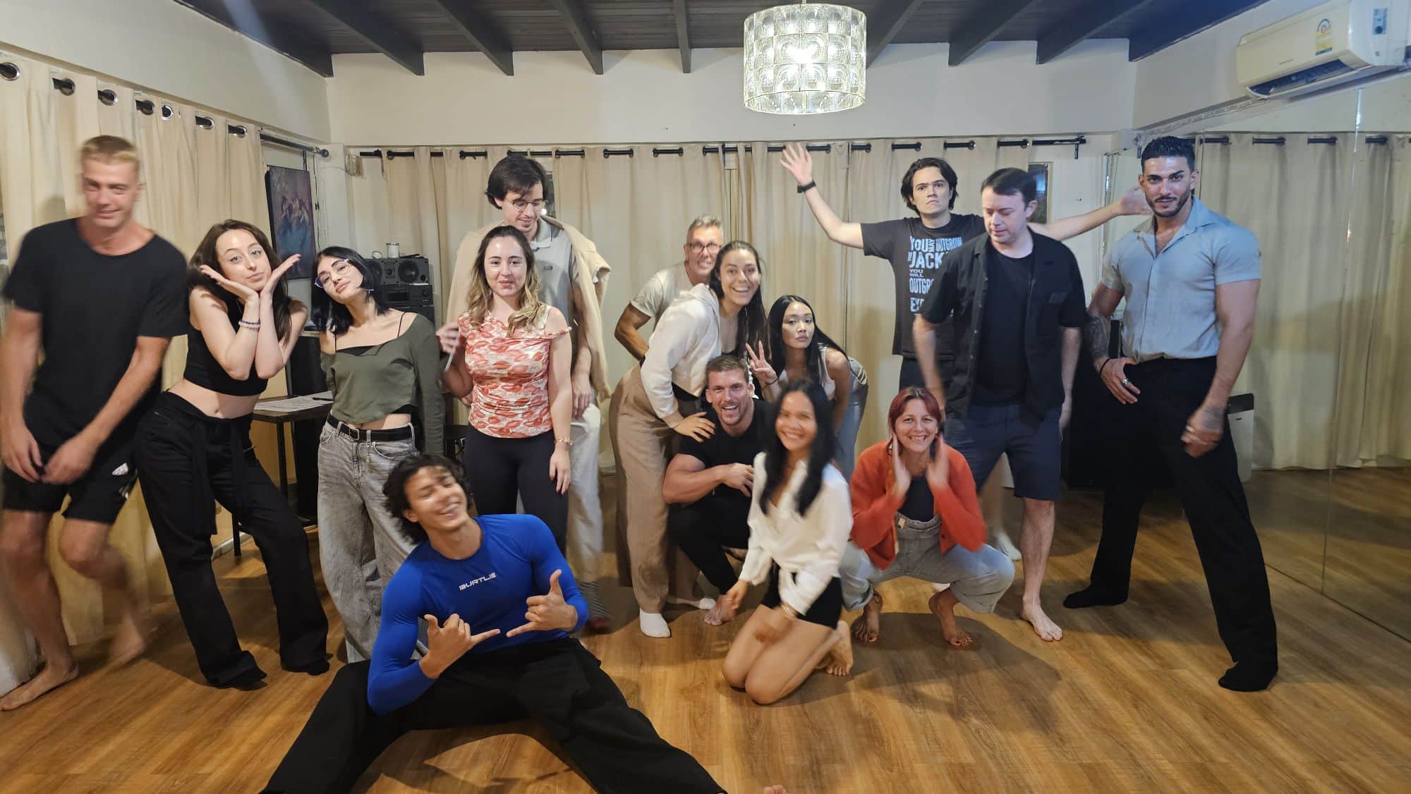 Improv acting classes in Bangkok at MasterClass Studio with students improvising