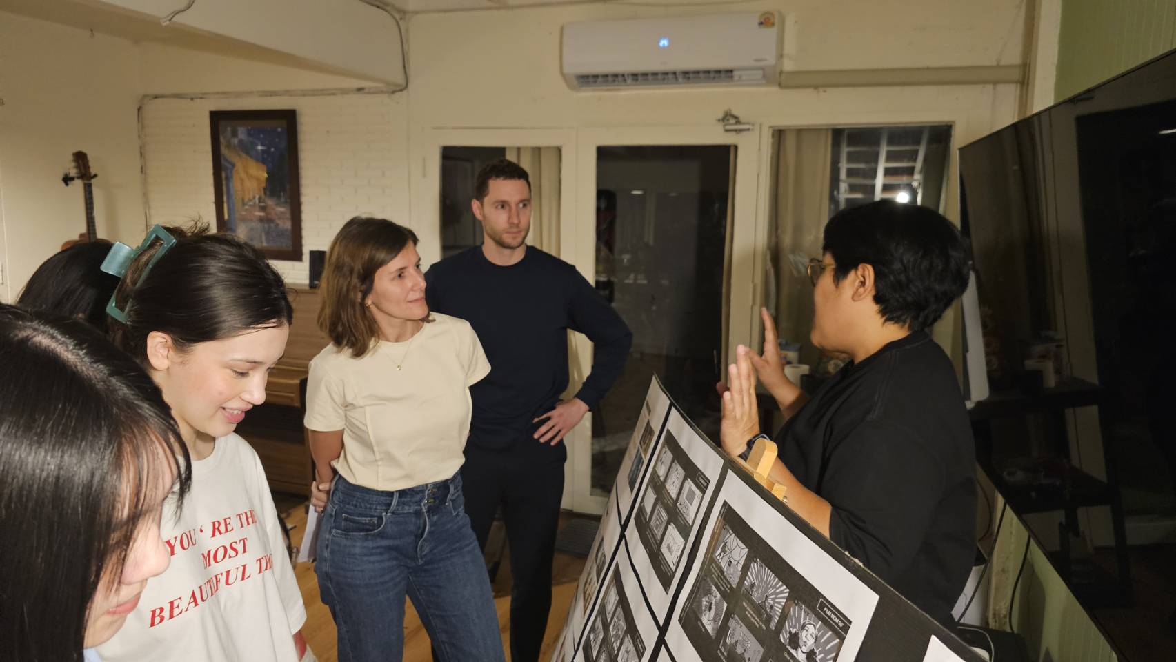 Improv acting classes in Bangkok at MasterClass Studio with students improvising