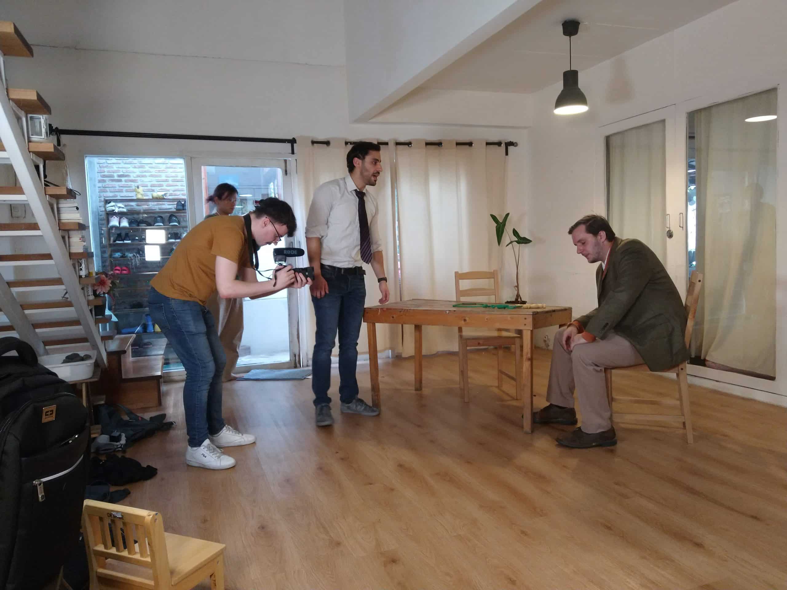 Students practicing in an acting class at MasterClass Studio in Bangkok